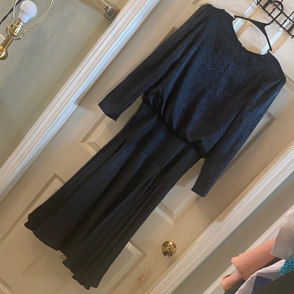 Vintage Black Textured Dress by Kono - Picture 3 of 14